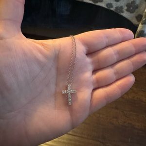 Diamond cross necklace